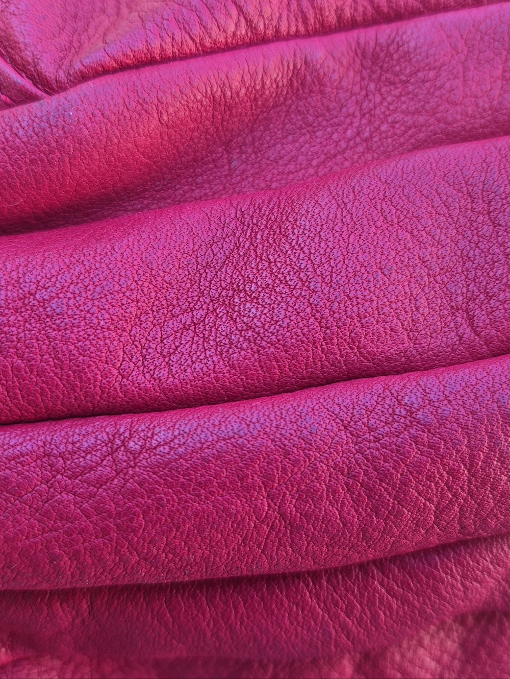 B. Makowsky Vintage Leather Studded Red Hobo Shoulder Bag - Picture 12 of 16